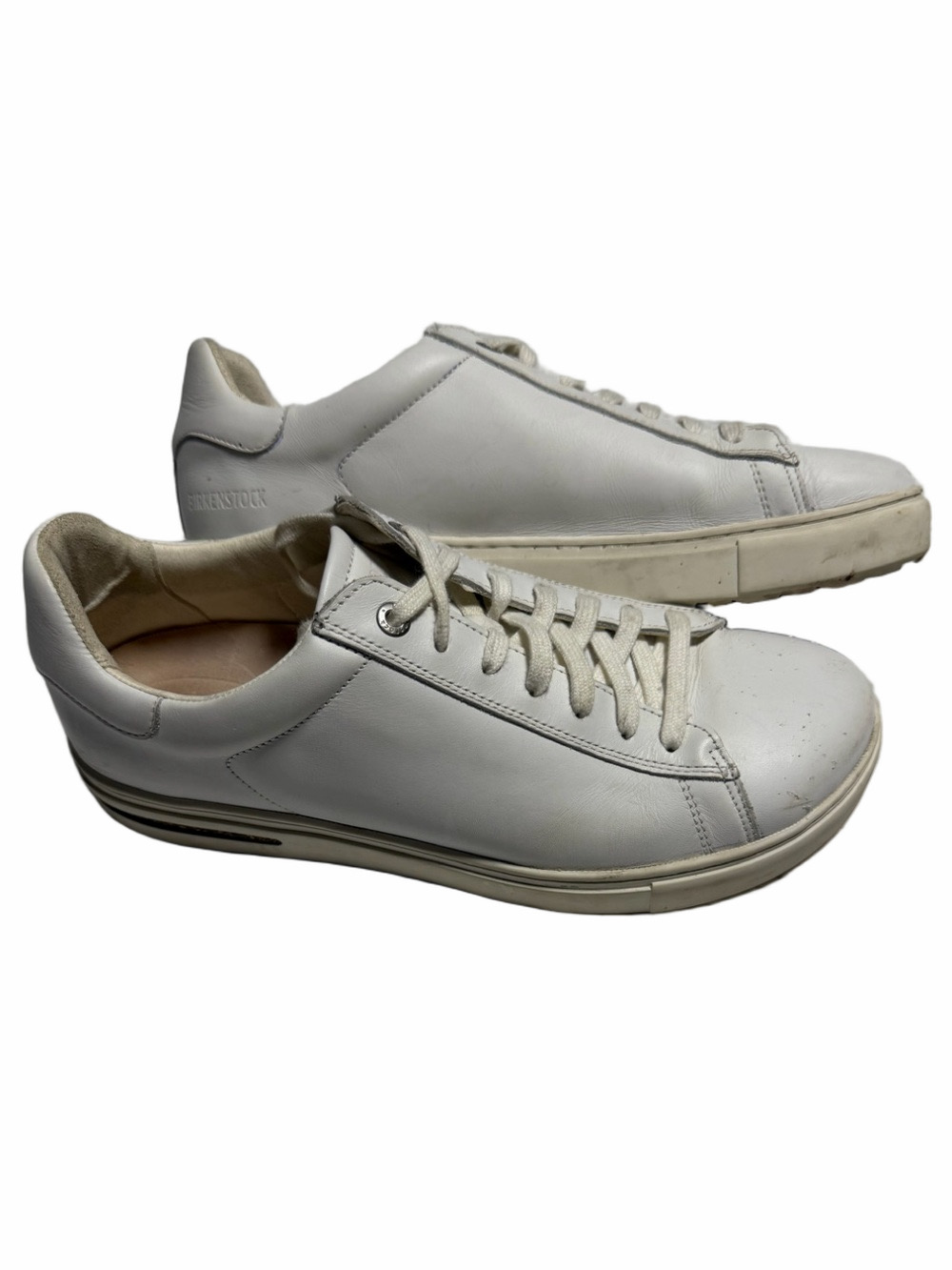 Birkenstocks Classic White Leather Woman Lady EUR 41 Sneakers Lady Sz 10 Men 8.5